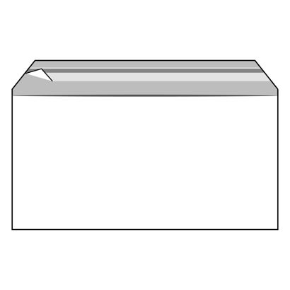 Torebki z klapką, folia PP 229 x 114 mm | 100 µm