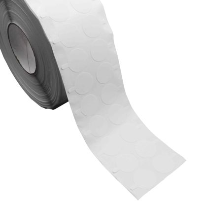 Kółka samoprzylepne, dwustronne, ø = 50 mm, klej trwały/trwały (rolka 2.500 szt.) 50 mm | 2.500 STK