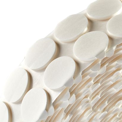 Krążki samoprzylepne z taśmy pinakowej, grubość 3 mm, klej trwały/trwały 30 mm | 1.000 STK