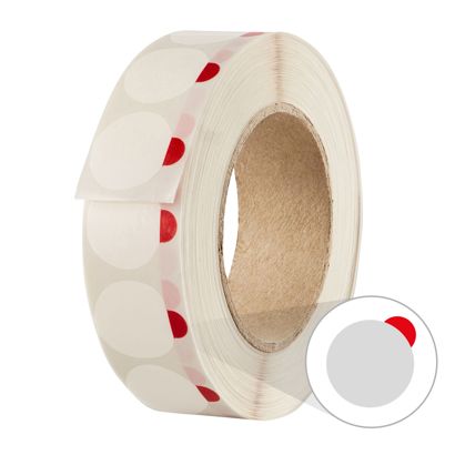 Kółka samoprzylepne, ø = 28 mm, z paskiem, delikatny klej (1.250 szt. na rolce) 