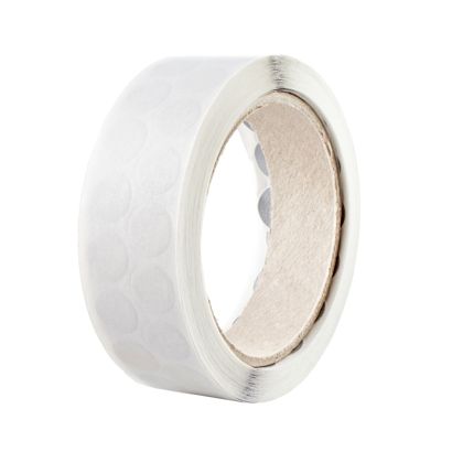 Kółka samoprzylepne płócienne, tekstylne, kolor srebrny 15 mm | 1000 szt |  