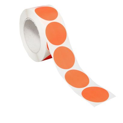 Kolorowe papierowe kółka samoprzylepne 40 mm | null