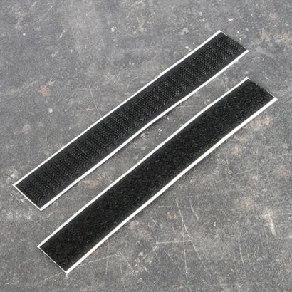 Taśma rzepowa samoprzylepna w odcinkach, haczyki + pętelki null | 20 x 150 mm