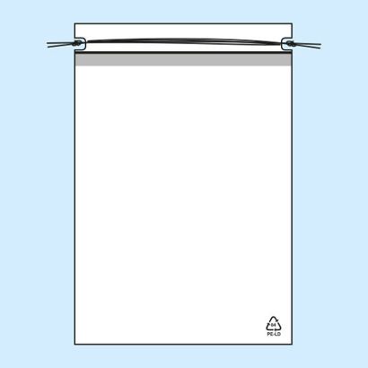 Woreczki foliowe wiązane, folia PE 50 mikronów 200 x 270 mm