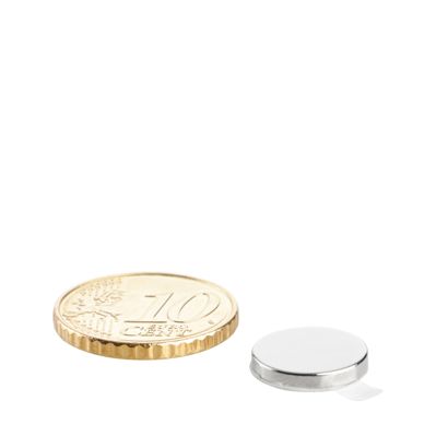 Magnesy neodymowe, krążki, samoprzylepne null | 12 mm x 2 mm | null