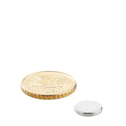 Magnesy neodymowe, krążki 9,5 mm x 1,5 mm | N35, osiowa (równoległe do wysokości)