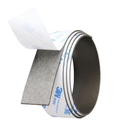 Taśma magnetyczna neodymowa, samoprzylepna, ekstra mocna 20 mm | 480 g/cm² | 1 m | 1,5 mm