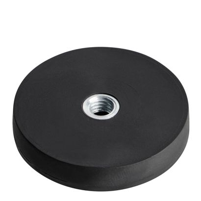 Magnesy powlekane gumą z wewnętrznym gwintem czarny  | 31 mm