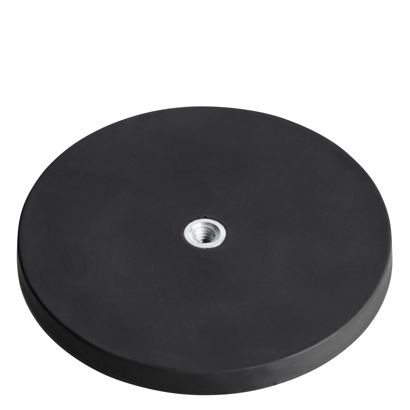 Magnesy powlekane gumą z wewnętrznym gwintem czarny  | 88 mm