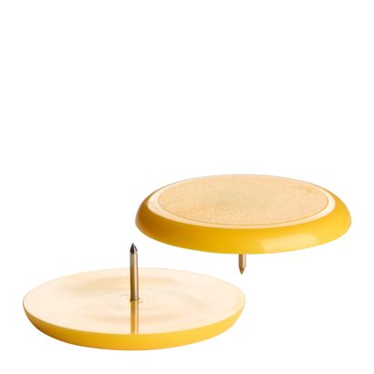 Pinezki, ø = 30 mm żółty  | pakowane po 100 sztuk 