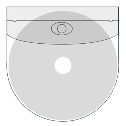 Kieszonki na CD, samoprzylepne, zaokrąglone z klapką 
