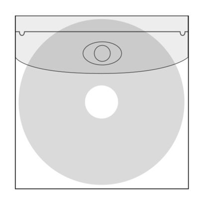 Kieszonki na CD, samoprzylepne, kwadratowe, z klapką 