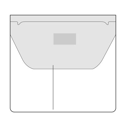 Kieszenie na dokumenty, prostokątne, 109 x 100 mm z klapką, 2 kieszonki, zwiększona pojemność 