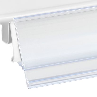 Listwy cenowe LS do półek Linde, Storebest i Tegometall przezroczysty | 1.240 mm