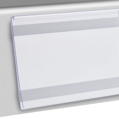 Listwy cenowe DBR, samoprzylepne, z zatrzaskiem typu C 105 mm | 1000 mm | do przyklejania (taśma piankowa) 