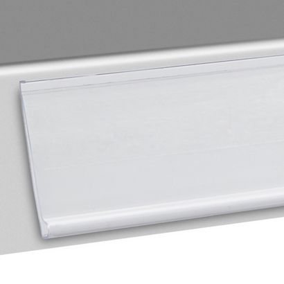 Listwy cenowe DBR, samoprzylepne 24 mm | 100 mm | przezroczysty  | do przyklejania (taśma standardowa) 