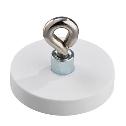 Gumowany magnes z uchem (oczkiem) 31 mm | null