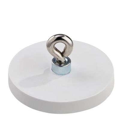 Gumowany magnes z uchem (oczkiem) 43 mm | null