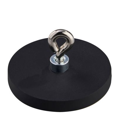 Gumowany magnes z uchem (oczkiem) 43 mm | null