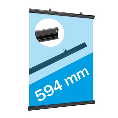 Listwy plakatowe zatrzaskowe, zestaw (1 komplet) null | 594 mm