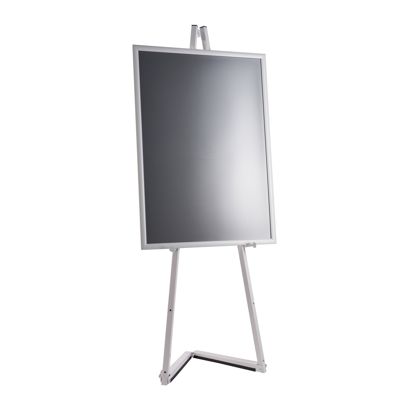 Mobilny aluminiowy stojak z ramą zatrzaskową biały | A1 594 x 841 mm | 1.500 mm