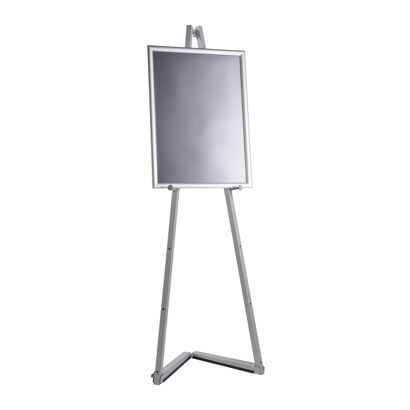 Mobilny aluminiowy stojak z ramą zatrzaskową null | A2 420 x 594 mm | 1.500 mm