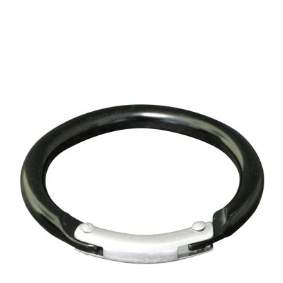 Karabińczyki okrągłe, 38 mm, aluminium, kolor czarny null