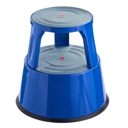 Stołek typu kick-step, metalowy, 2-stopniowy null