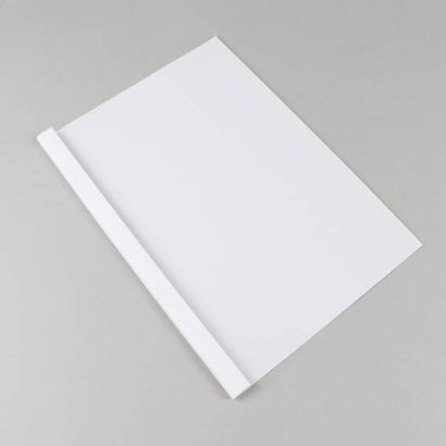 Okładki do termobindowania A4, tektura o strukturze lnu, 30 arkuszy, biały  | 240 g/m² | 3 mm