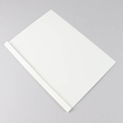 Okładki do termobindowania A4, z mocowaniem do segregatora, tektura, do  60 arkuszy, kolor biały 6 mm