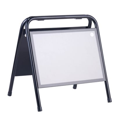 Stojak reklamowy stalowy A3 STEEL-STOP, poziomy 