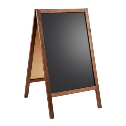 Potykacz drewniany WOOD-STOP Lite S, tablica do kredy 44 x 66 cm, imitacja drewna null