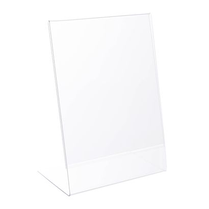 Uchwyt na menu w kształcie litery L, pionowy, odporny na pęknięcia, PET A6