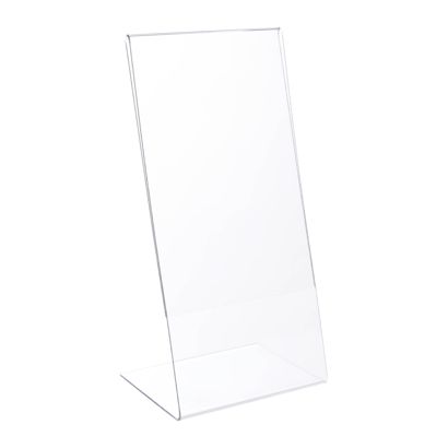 Uchwyt na menu w kształcie litery L, pionowy, odporny na pęknięcia, PET 1/3 A4