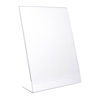 Uchwyt na menu w kształcie litery L, pionowy, odporny na pęknięcia, PET A3