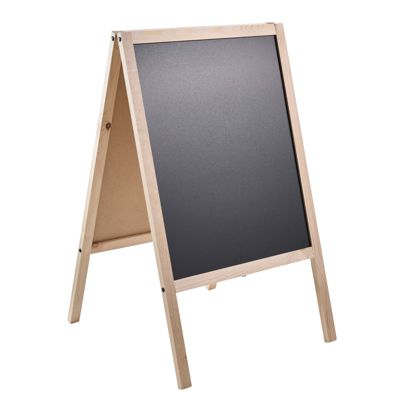 Drewniany potykacz WOOD-STOP, Lite M, tablica kredowa 53 x 66 jasnobrązowy 