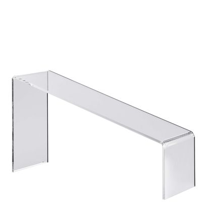 Podstawka akrylowa, przezroczysta, nachylona 225 x 60-120 x 70 mm