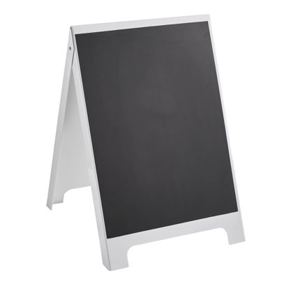 Potykacz PS-STOP 50,8 × 80 cm, z tablicą kredową, biały 