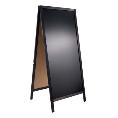 Drewniany potykacz WOOD-STOP Lite XL, 64 x 136 cm czarny 