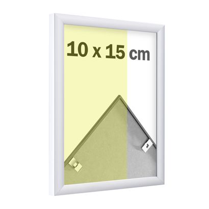 Aluminiowa ramka na zdjęcia, przezroczysty styren srebro | 10 x 15 cm | matowy