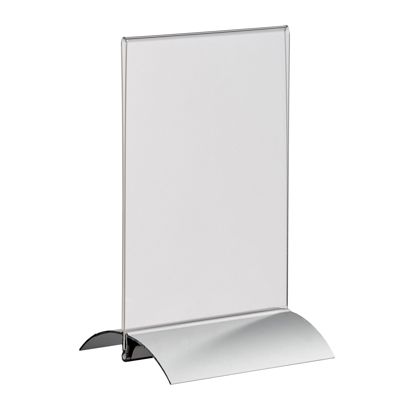 Uchwyt na menu w kształcie litery T z aluminiową podstawą zaciskową orientacja pionowa | A6