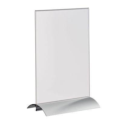 Uchwyt na menu w kształcie litery T z aluminiową podstawą zaciskową orientacja pionowa | A5