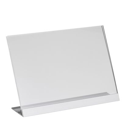 Stojak L z akrylu z aluminiową podstawą null | A5