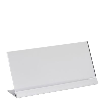 Stojak L z akrylu z aluminiową podstawą null | 1/3 A4 (100 x 210 mm)