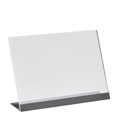 Stojak L z akrylu z aluminiową podstawą null | A5