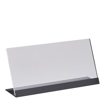 Stojak L z akrylu z aluminiową podstawą null | 1/3 A4 (100 x 210 mm)