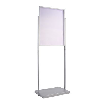 Dwustronny stojak plakatowy EDGE A1 srebro | Na 2 plakaty