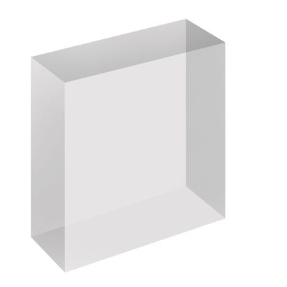 Bloczek akrylowy, przezroczysty 100 x 100 x 40 mm