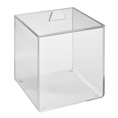 Pudełko akrylowe z pokrywą 120 x 120 x 120 mm | wpuszczana pokrywa