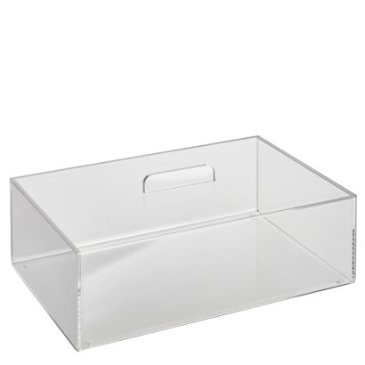 Pudełko akrylowe z pokrywą 300 x 200 x 100 mm | wpuszczana pokrywa